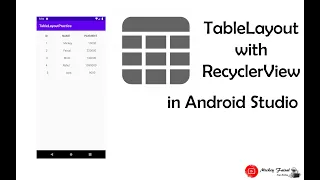 TableLayout with RecyclerView in Android Studio latest