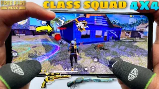 Ranked Class squad 4vs4 one tap headshot gameplay with 4 finger handcam garena free fire