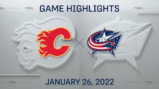 NHL Highlights | Flames vs. Blue Jackets - Jan. 26, 2022