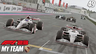 THE MOST ACTION PACKED RACE TO THE WIRE!! - F1 23 My Team Career Part 49