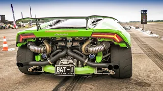 900HP TWIN TURBO LAMBORGHINI HURACAN - Half Mile Drag Race