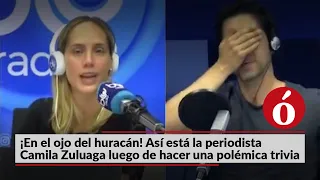 ¡En el ojo del huracán! Así está la periodista Camila Zuluaga luego de hacer una polémica trivia