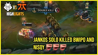 Jankos solo'ed Nisqy and Bwipo(2v1'ed) - G2 vs FNC