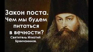 Закон поста. Чем мы будем питаться в вечности? Святитель Игнатий Брянчанинов.