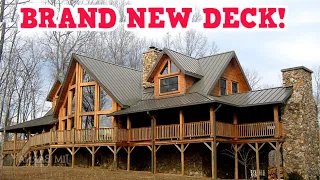 Renovating An Abandoned Log Cabin Mansion (NEW DECK) - Part 29