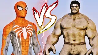 HOMEM ARANHA vs HULK CINZA - GTA V MODS - IR GAMES