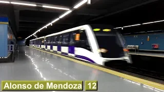 Alonso de Mendoza L12 : Metro de Madrid ( Serie 8000 )