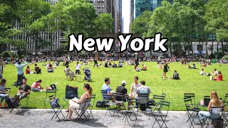 New York City Walk - Manhattan Street Walking Tour 4k Bryant Park