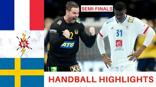 handball highlights France vs Sweden Semi Finals Men's EHF EURO 2022