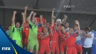 Russians celebrate historic final upset