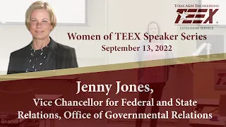 #WomenofTEEX: Jenny Jones, Vice Chancellor for Federal and State Relations