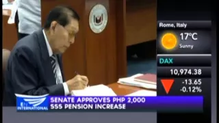 Senate approves PHP 2, 000 SSS pension increase