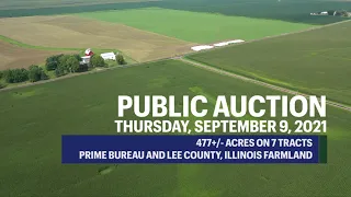 Public Auction - Farmland in Bureau and Lee County, Illinois - September 9, 2021