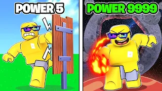 Breaking 987,345,123 WALLS With ONE PUNCH In Roblox...