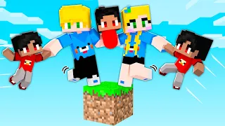 A FAMÍLIA do KASS E KR em UM BLOCO no Minecraft - FILME