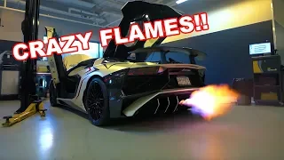 MY LAMBO FINALLY SHOOTS FLAMES *FI EXHAUST VOLCANO FOR AVENTADOR SV*