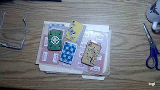 Easy project to use up those playing cards! (postcards too)