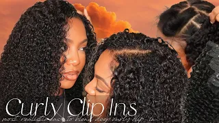 DEEP CURLY CLIP-INS!! MOST REALISTIC FAST AND EASY TECHNIQUE! Ft. CURLSQUEEN