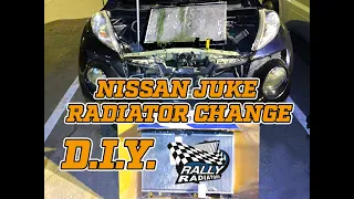 NISSAN JUKE RADIATOR CHANGE DIY | No need to remove bumper!