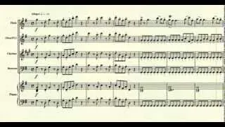 Eine Kleine Nachtmusik (1st Movt) - W. A. Mozart - for woodwind quartet with piano