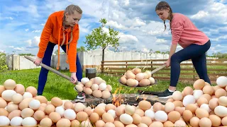 The More The Better! Giant Baked Dish With 100 Chicken Eggs