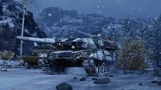 World of Tanks || Leopard 2A5 on Mountain Pass - Solo Gameplay