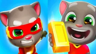 ГОВОРЯЩИЙ ТОМ ПОГОНЯ ГЕРОЕВ vs БЕГ ЗА ЗОЛОТОМ соревнование #2  Talking Tom Hero Dash