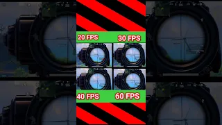 20fps vs 30fps vs 40fps vs 60fps scope recoil comparison 🔥 #shorts #short #tranding #90fps #60fps