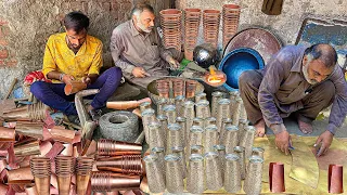 Fantastic Father & Son Manufacturing Of Copper Glass at Deepest Factory Mass Production