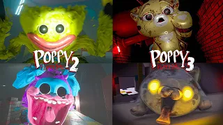 All Jumpscares Chapter 2 VS Chapter 3 (Poppy Playtime)