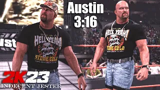 Stone Cold Steve Austin w/ Disturbed Glass Shatters Entrance Theme! - WWE 2K23 Mods