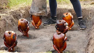 An Unrealistic Way To Cook A Whole Delicious Chicken Under A Bucket