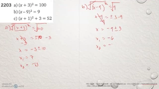 Matematik 5000 Ma 2c   Kapitel 2   Andragradsekvationer   Enkla andragradsekvationer   2203