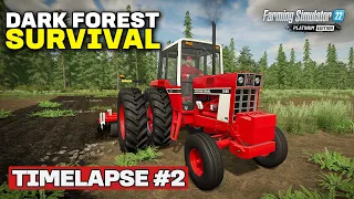 CREATING A FIELD!! [Dark Forest Survival] FS22 Timelapse # 2