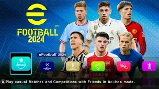 eFOOTBALL PES 2024 PPSSPP CAMERA PS5 ANDROID OFFLINE NEW KITS 2023/24 & FULL TRANSFERS BEST GRAPHICS