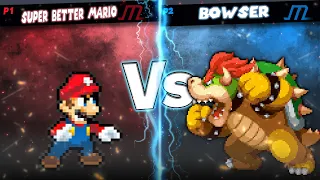 [MUGEN] AI BATTLE - Super Better Mario vs Bowser Remastered