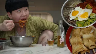 비빔밥에 매화수 한잔..끝났다.. I'll have bibimbap as a late night snack.. Cinema Mukbang by DoNam