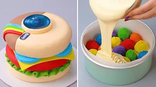 Delicious Hamburger Cake Decoration You'll Love 😍 Best Satisfying Cake Decorating Recipes