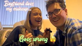 Boyfriend does my makeup (GOES WRONG)