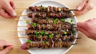 The Best Grilled Beef Kabobs