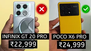 Infinix GT 20 Pro vs Poco x6 pro 5g- full comparison, performance, specifications, camera, features