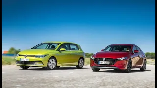 Comparativa de Motor.es - Mazda3 frente al Volkswagen Golf 8