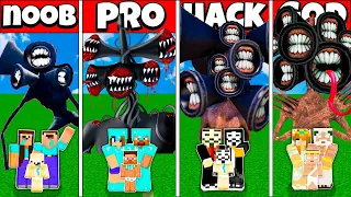 Minecraft Battle FAMILY MULTI HEADED SIREN HEAD SCP CHALLENGE NOOB vs PRO vs HACKER vs GOD Animation