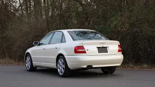 Pearl White 2002 Audi B5 S4 , Drive Video