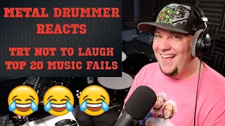 Metal Drummer Reacts to TOP 20 MUSIC FAILS