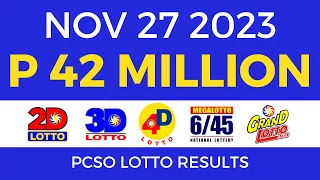 Lotto Result November 27 2023 9pm [Complete Details]