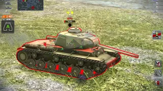 World of Tanks blitz ARL 44 сам на фланге против 4 соперников имба