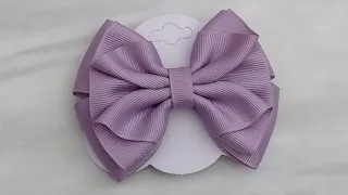 DICA Super Fácil❤️ Para iniciantes 🎀 Laço de Gorgurão Diy✅ Perfeito