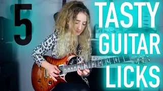 5 TASTY GUITAR LICKS YOU SHOULD TRY! | Sophie Burrell