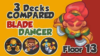 3 Blade Dancer decks comparison for Coop Floor 13. Is Chemist, Trapper or Sword better? Rush Royale